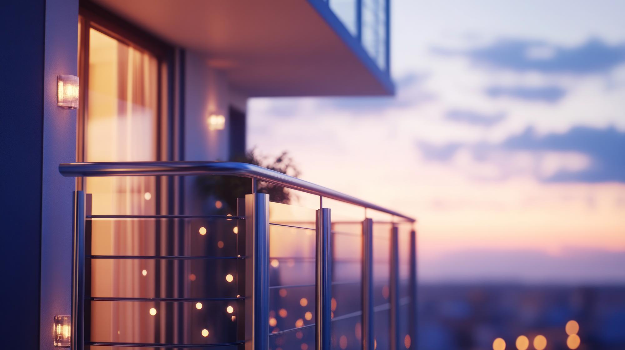 balcon cu vedere urbană